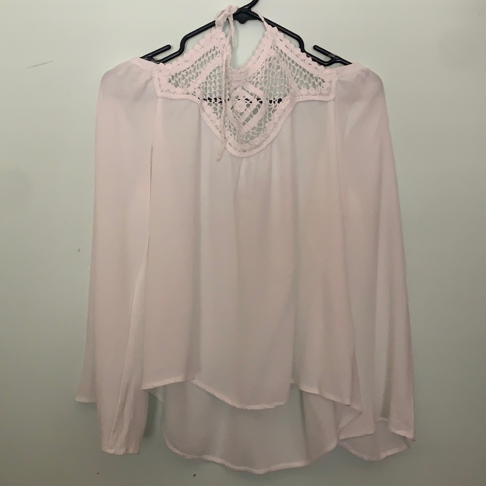 NWOT Venus White Flowy Top with Crotchet Detail - Picture 2 of 5